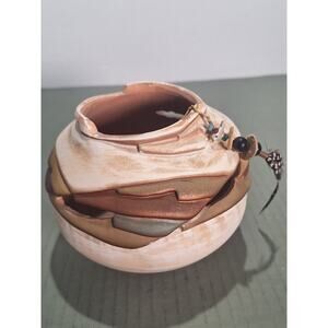 Steven Kaye Pottery Signed Handmade Art Bowl- Southwest Decor 4.75in Tall- NM